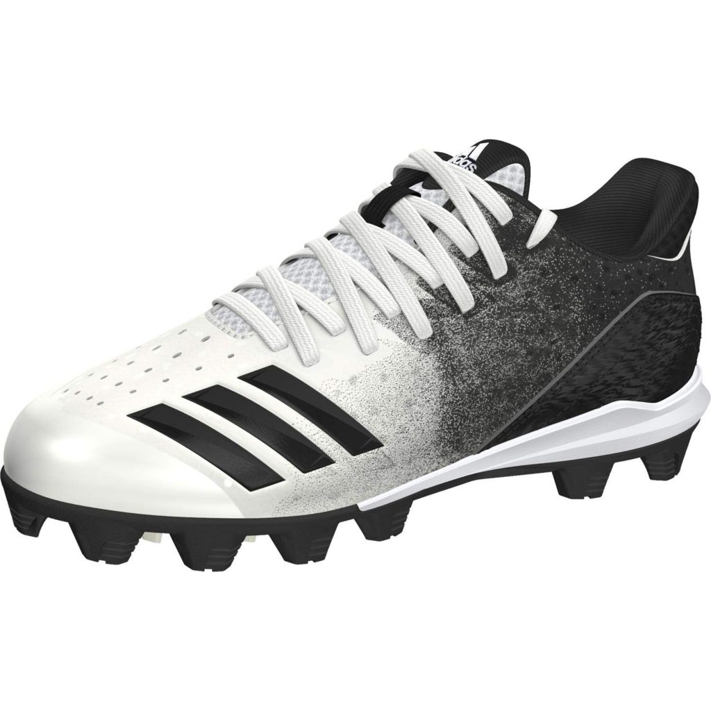 adidas Icon 4 Md K White Black Baseball Shoes