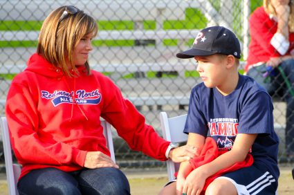 baseball mom and son