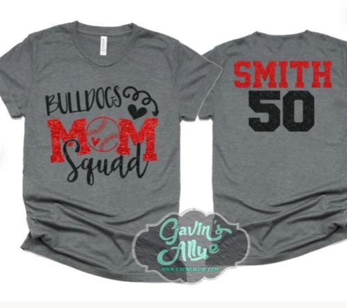 Baseball mom squad t-shirt