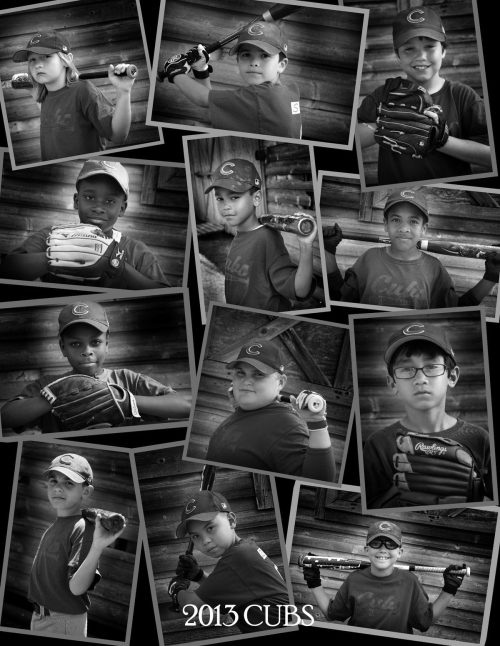 baseball kid player collage