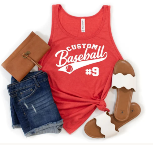 custom baseball tank top