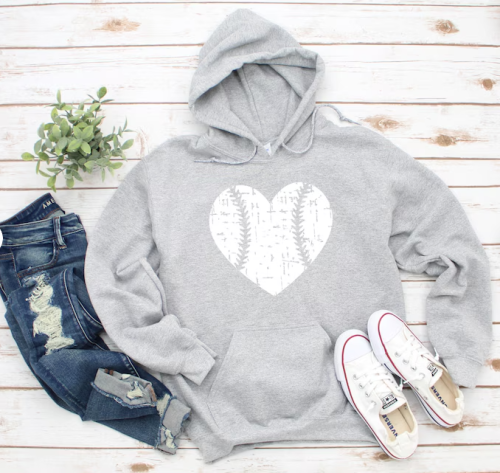 heather gray baseball hoodie